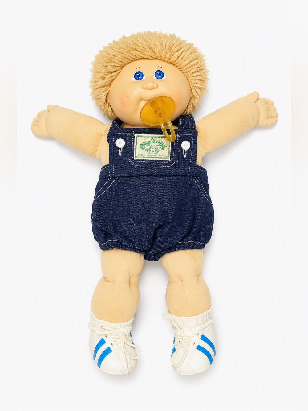 Vintage 1983 Cabbage Patch Kid Original Appalachian Artworks Denim Pacifier